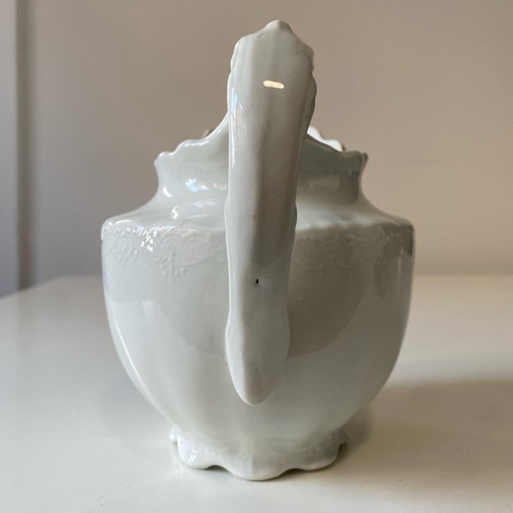Antique Florence Ironstone White Ceramic Pitcher or Creamer - Picture 11 of 12